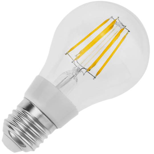 LED bulb A60 E27 230VAC 6W warm light classic type with filaments type B