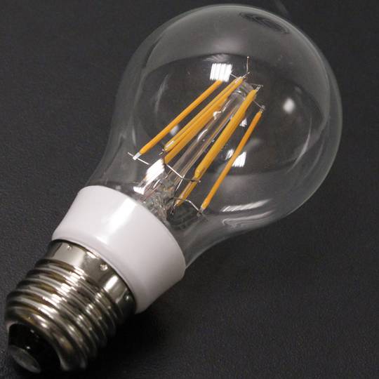 LED bulb A60 E27 230VAC 6W warm light classic type with filaments type B