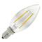 LED bulb C35 E14 230VAC 2W warm light classic type with filaments type B