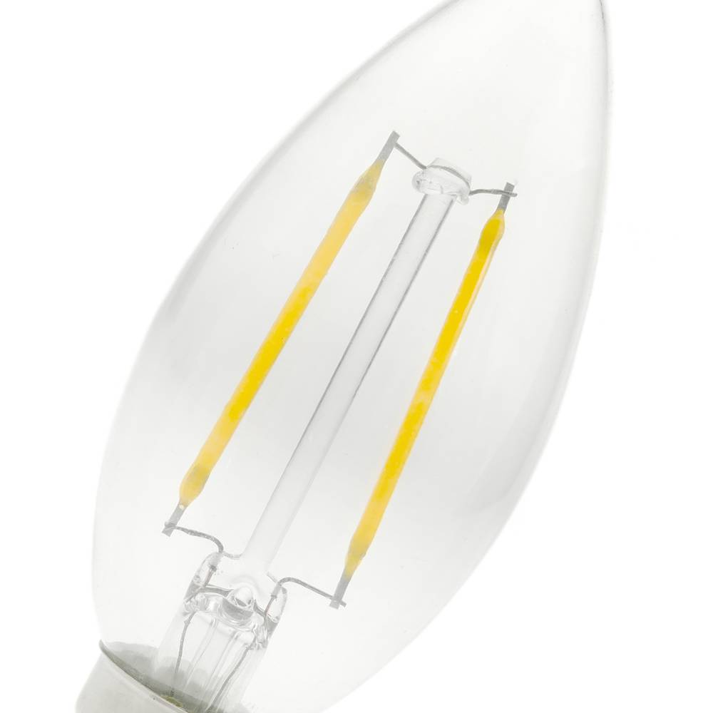 Żarówka LED C35 E14 230VAC 4W ciepłe światło, typ klasyczny z żarówkami typu A.