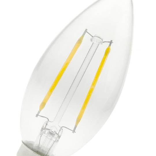 Żarówka LED C35 E14 230VAC 4W ciepłe światło, typ klasyczny z żarówkami typu A.