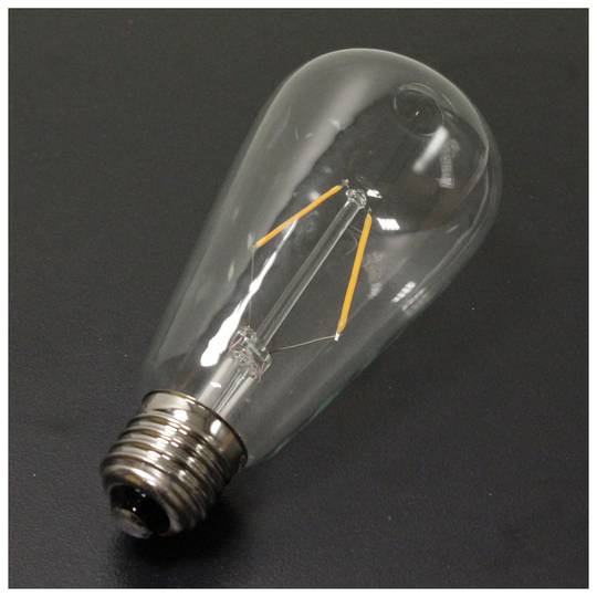 Bombeta LED ST64 E27 230VAC 2W llum càlida tipus vintage amb filaments