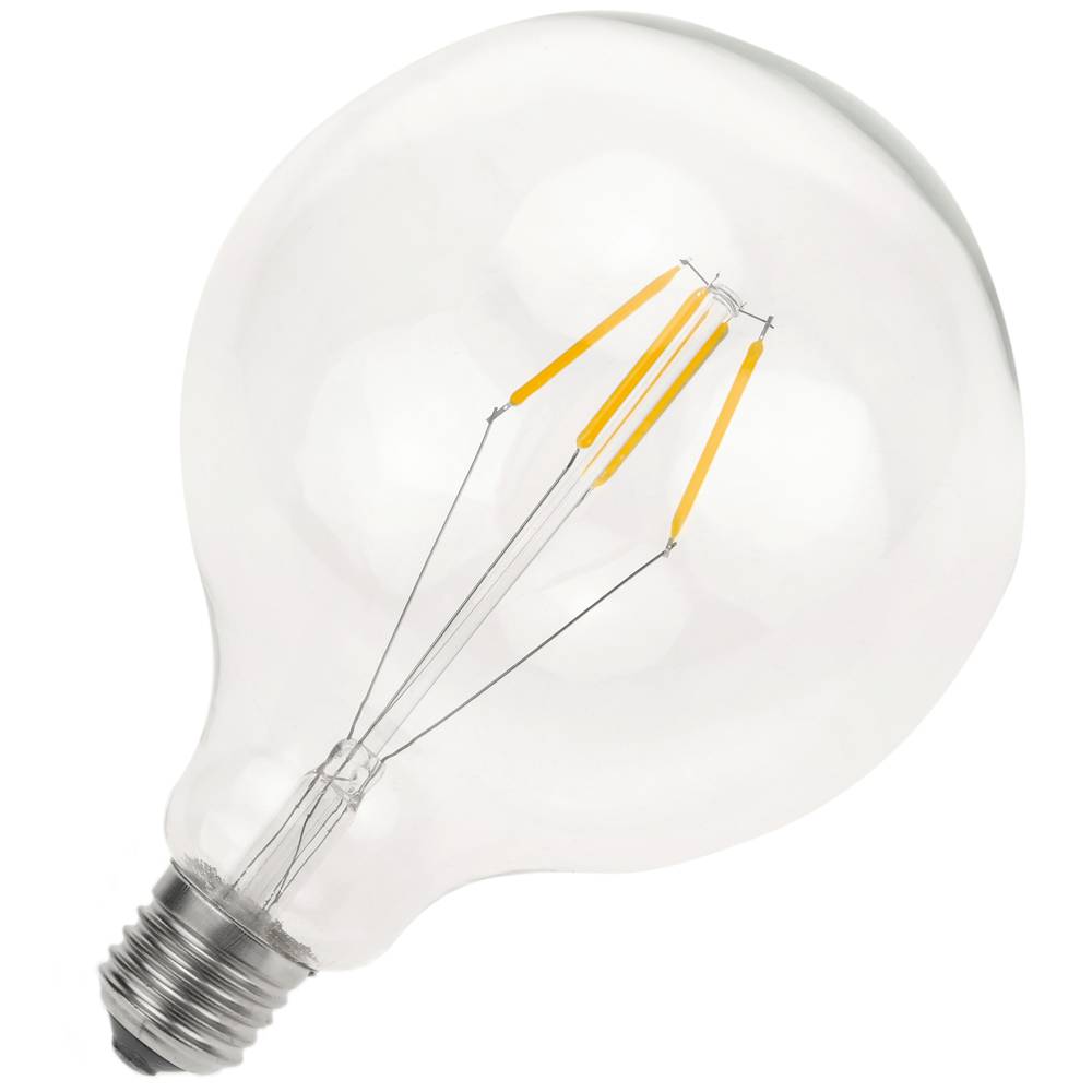 Lampadina a LED G125 E27 230VAC 4W luce calda tipo vintage con filamenti