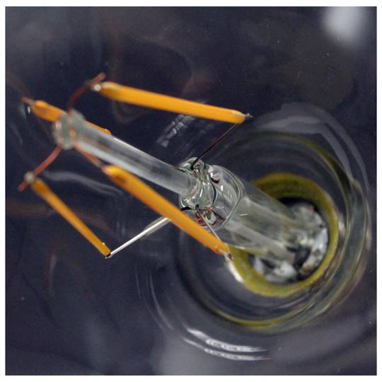 Lampadina a LED G125 E27 230VAC 4W luce calda tipo vintage con filamenti