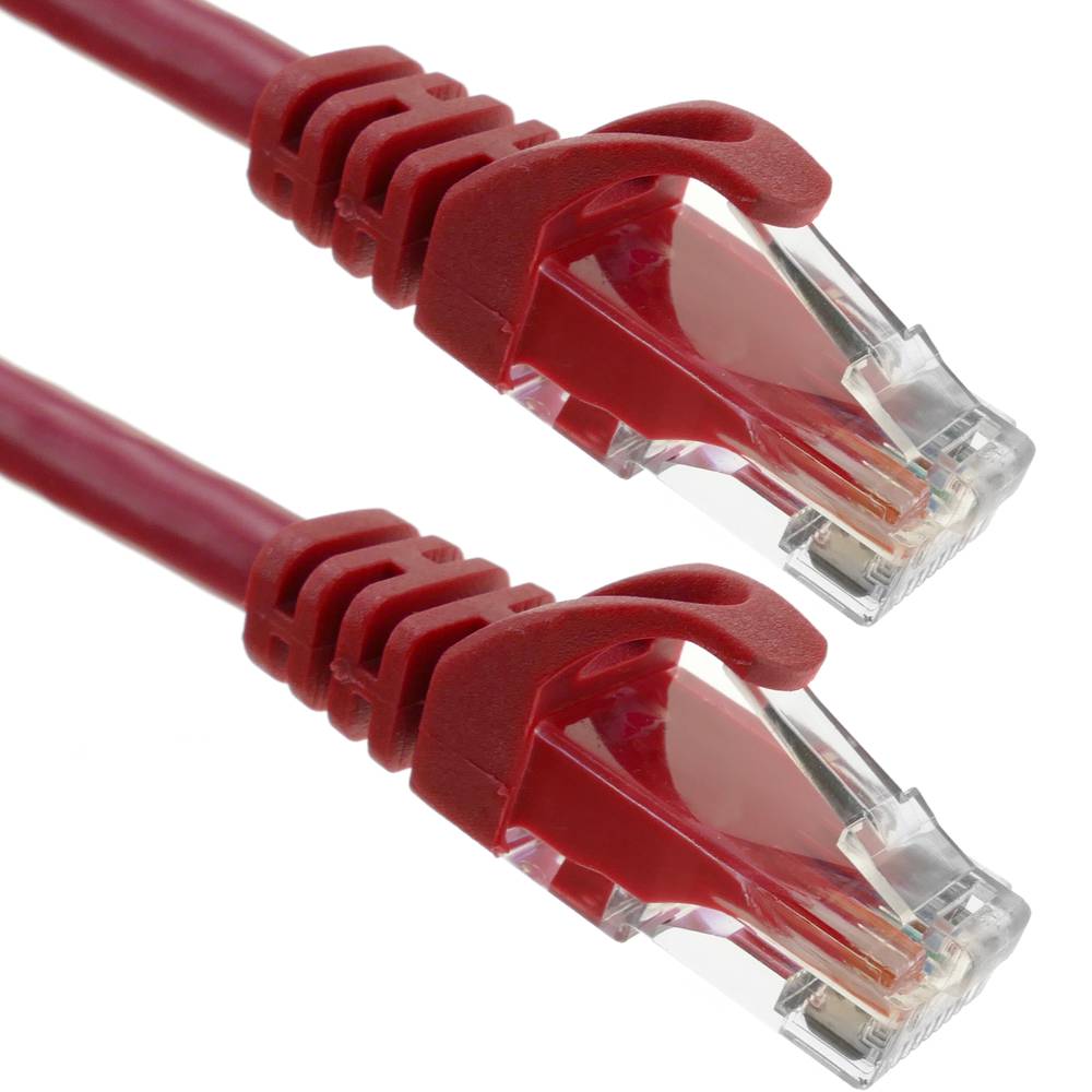 Network cable ethernet LAN UTP RJ45 Cat.6a red 50 cm