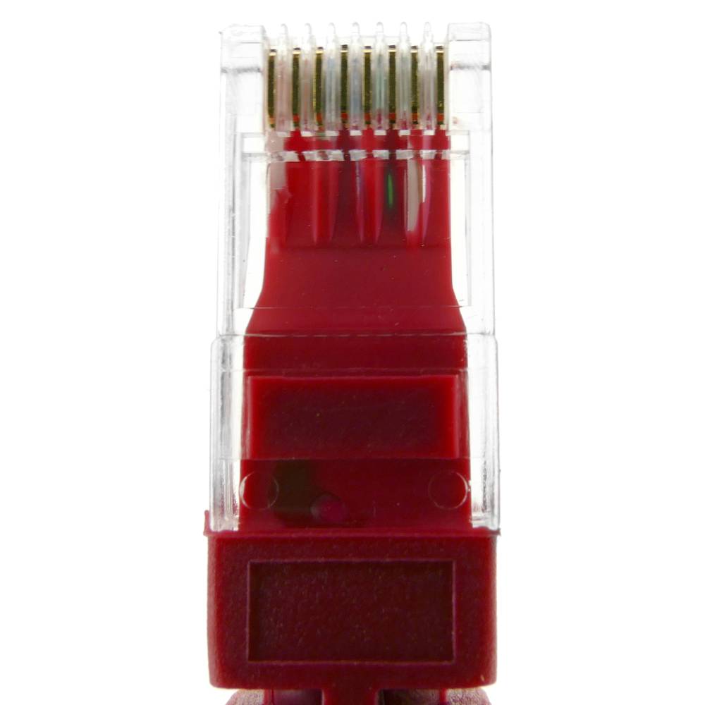 Network cable ethernet LAN UTP RJ45 Cat.6a red 50 cm