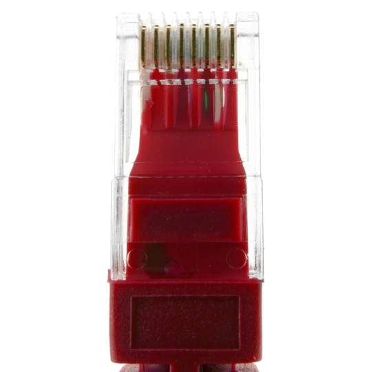 Network cable ethernet LAN UTP RJ45 Cat.6a red 50 cm