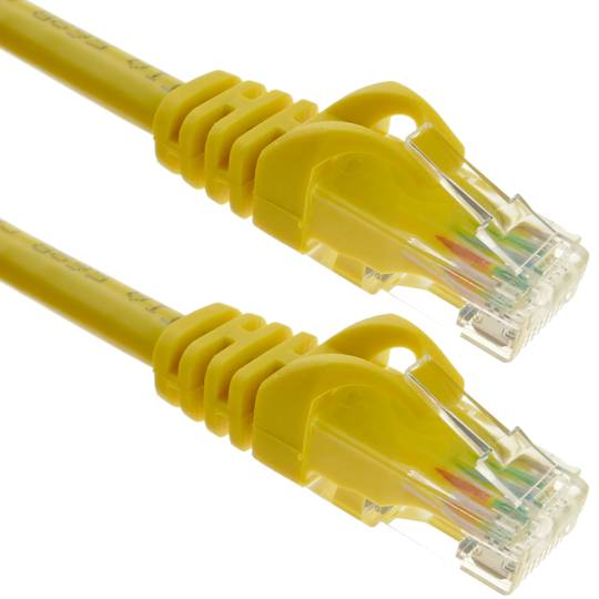Network cable ethernet LAN UTP RJ45 Cat.6a yellow 3 meter