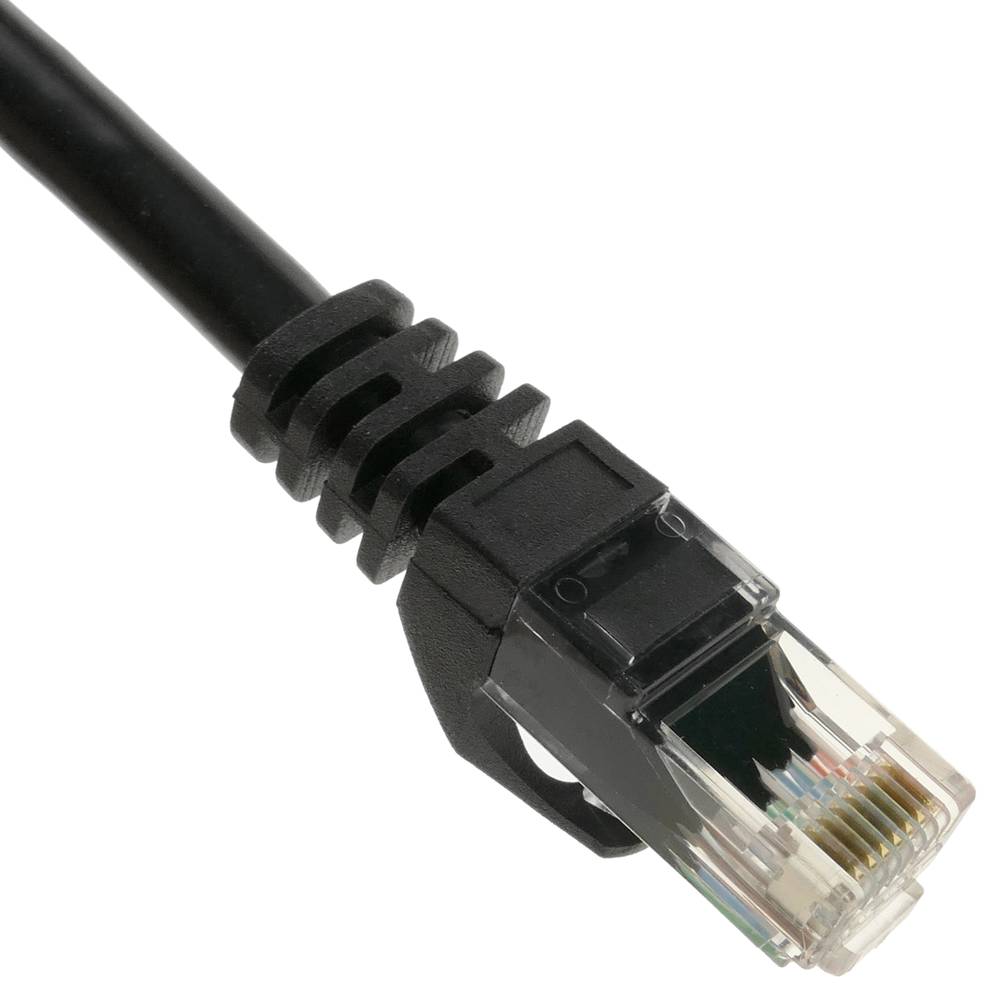 15 m zwarte Cat.6a UTP Ethernet-netwerkkabel