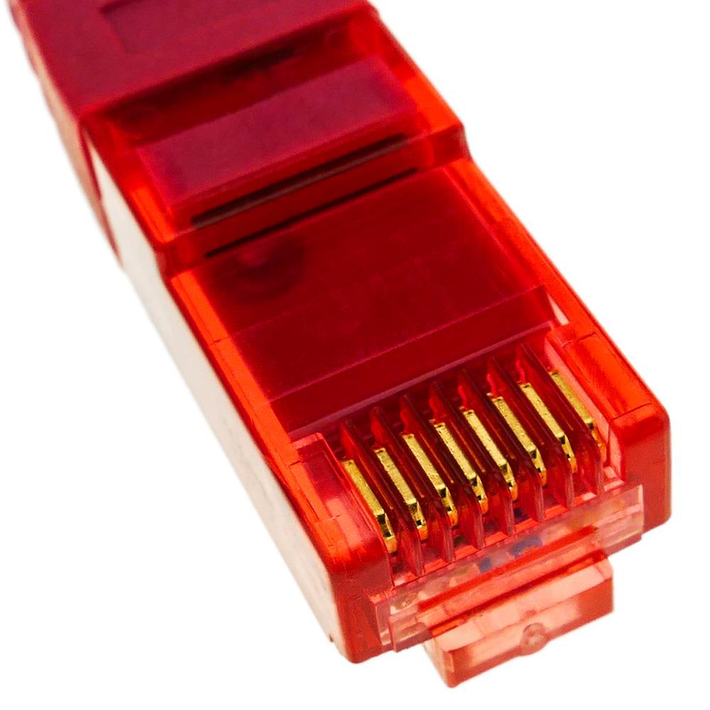 Câble réseau Ethernet UTP Cat.6a rouge ultra flexible de 20 m