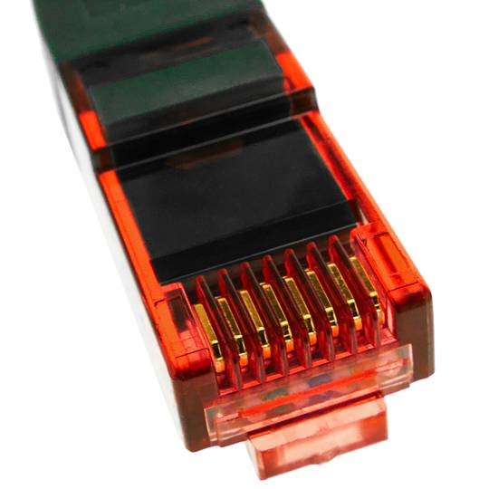 Ethernet-Netzwerkkabel LAN RJ45 UTP 24 AWG Ultra flexibel Cat. 6A grün 50 cm