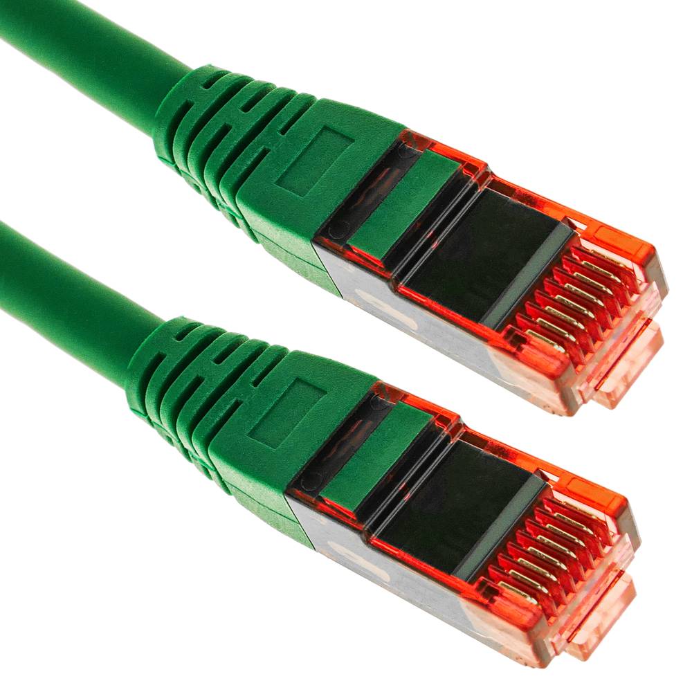Ethernet-Netzwerkkabel LAN RJ45 UTP 24 AWG Ultra flexibel Cat. 6A grün 50 cm
