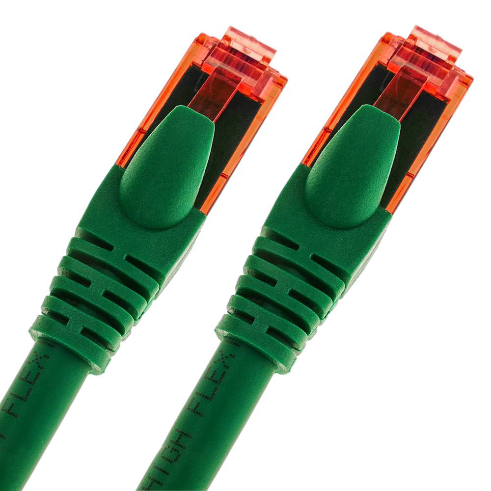 Cabo de rede ethernet LAN RJ45 UTP  24 AWG Ultra flexível Cat. 6A verde 20 m