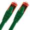 Cabo de rede ethernet LAN RJ45 UTP  24 AWG Ultra flexível Cat. 6A verde 20 m