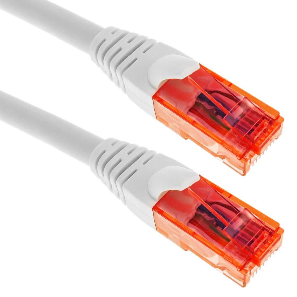 Cable de red ethernet LAN RJ45 UTP 24 AWG Ultra flexible Cat. 6A blanco 3  metros - Cablematic