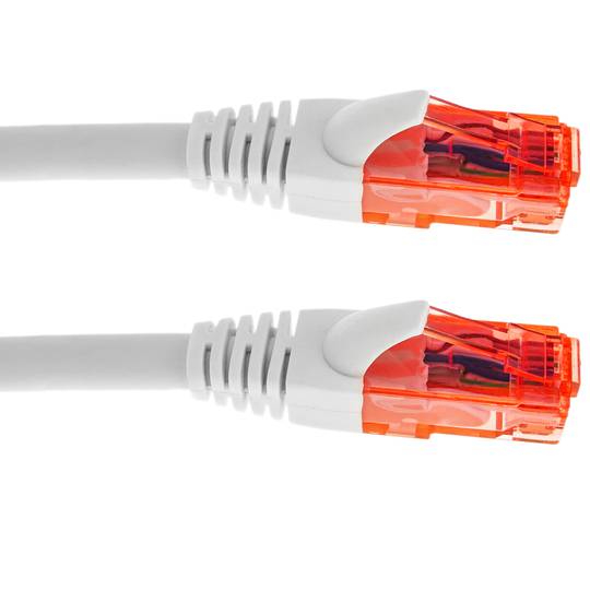 Cable de red ethernet Cat. 6a UTP de 10 m de color blanco ultra flexible