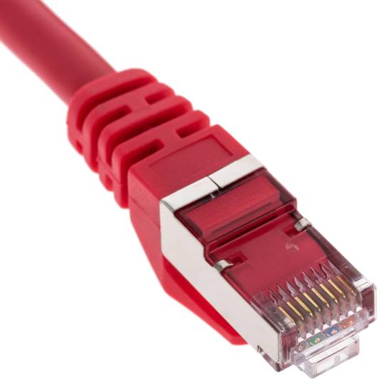 Câble réseau Ethernet FTP Cat.6a 0,25 m rouge