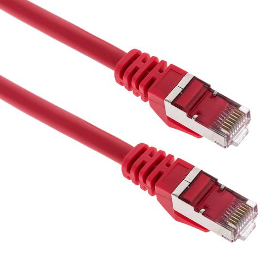 Câble réseau Ethernet FTP Cat.6a 0,25 m rouge