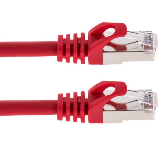 Câble réseau Ethernet FTP Cat.6a 0,25 m rouge