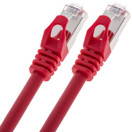 Câble réseau Ethernet FTP Cat.6a 0,25 m rouge