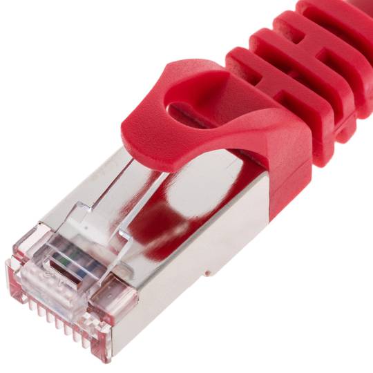 Câble réseau Ethernet FTP Cat.6a 0,25 m rouge