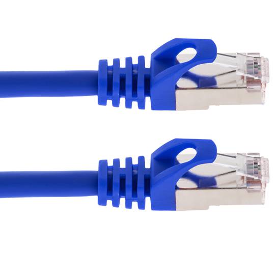 Niebieski kabel sieciowy Ethernet FTP kat. 6a o długości 3 m