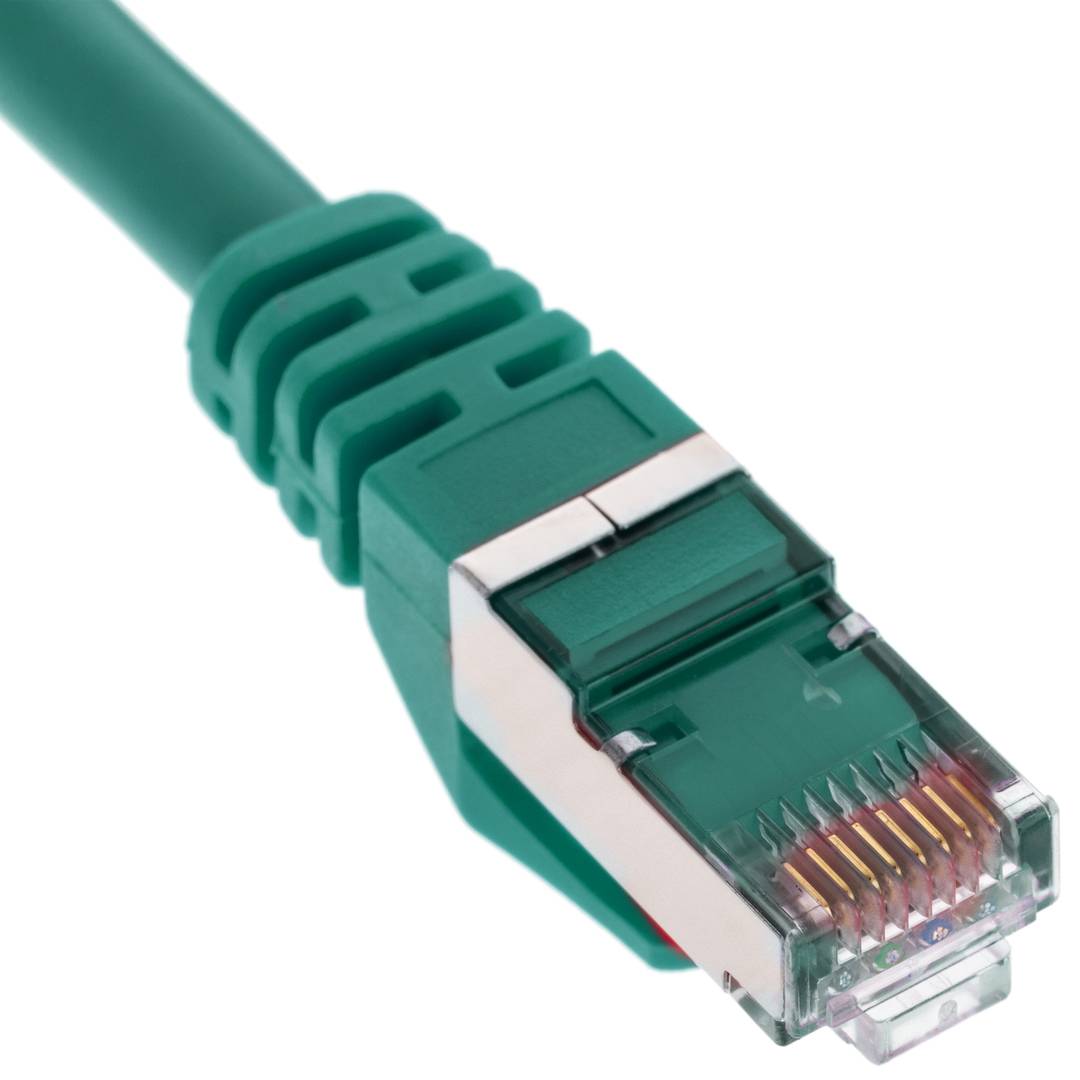 Cable de xarxa ethernet LAN FTP RJ45 Cat.6a verd 1m
