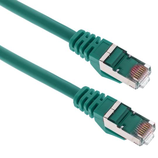 Cable de xarxa ethernet LAN FTP RJ45 Cat.6a verd 1m