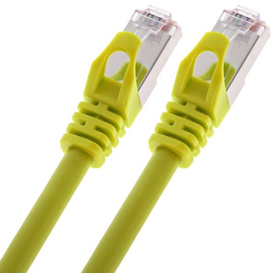 Ethernet Netzwerkkabel LAN FTP RJ45 Cat.6a gelb 2m