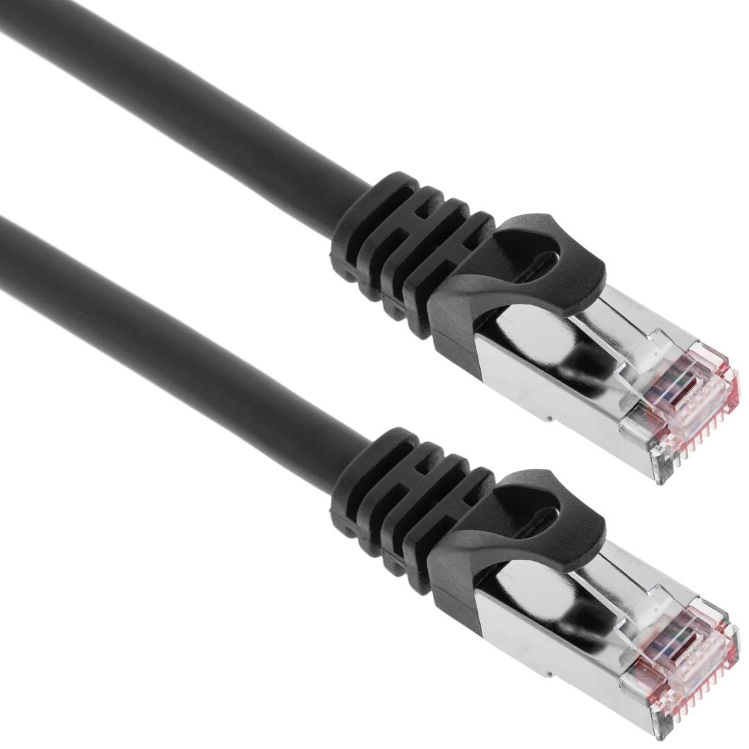 0,25 m schwarzes FTP Cat. 6a Ethernet-Netzwerkkabel