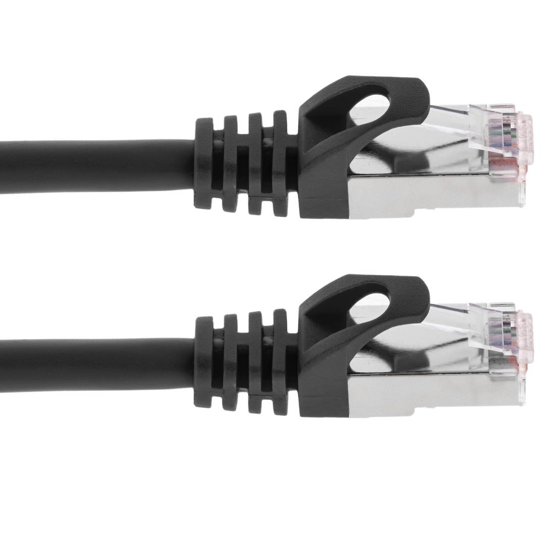 Ethernet Netzwerkkabel LAN FTP RJ45 Cat.6a schwarz 2m