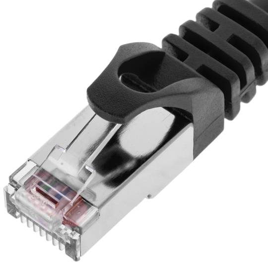 Ethernet Netzwerkkabel LAN FTP RJ45 Cat.6a schwarz 2m