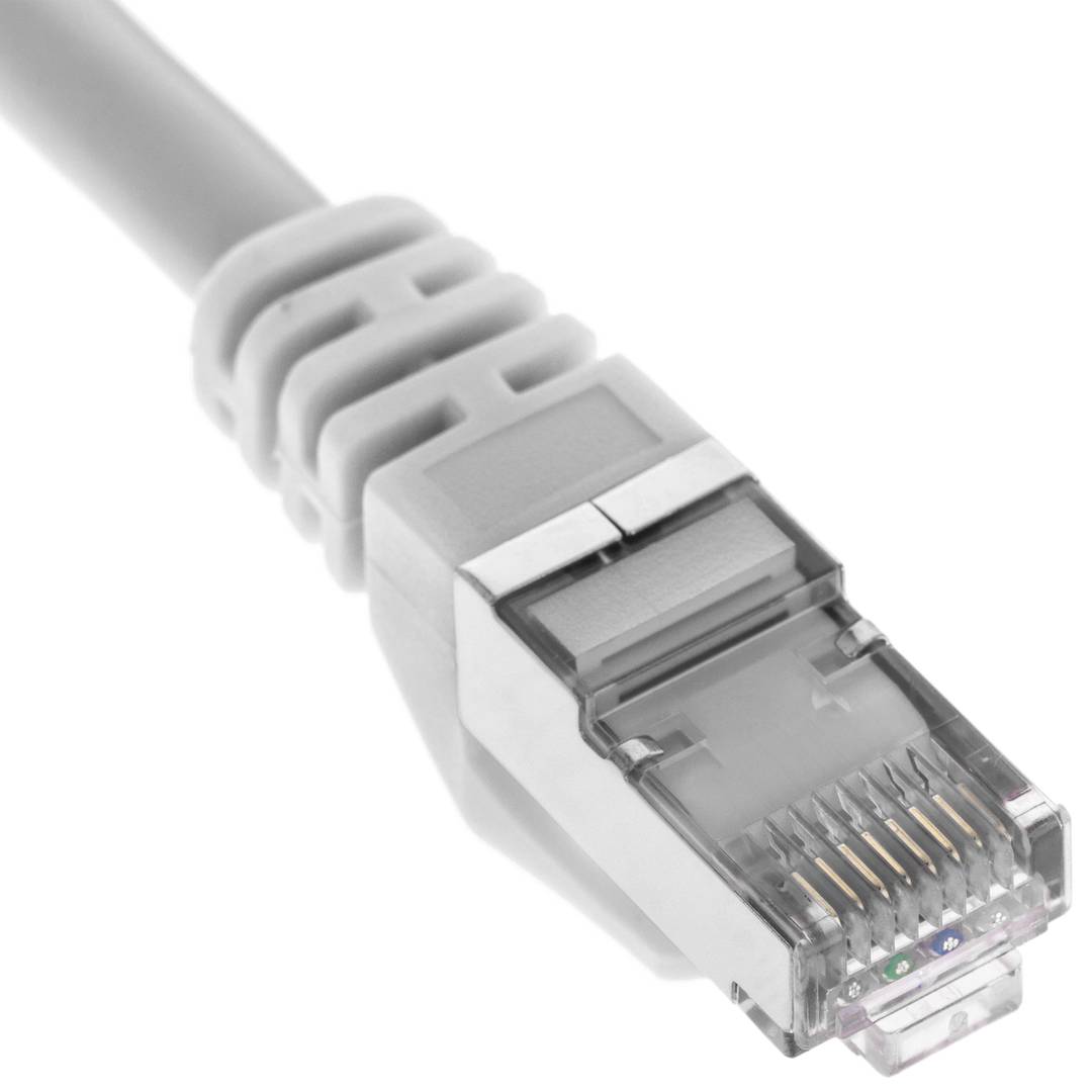 Câble réseau Ethernet LAN FTP RJ45 Cat.6a blanc 25cm