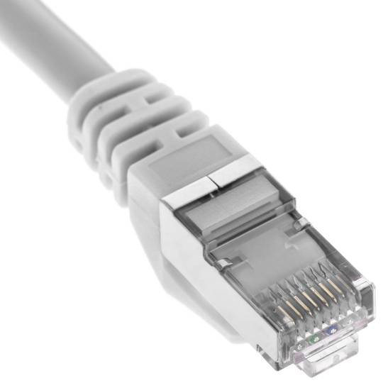 Câble réseau Ethernet LAN FTP RJ45 Cat.6a blanc 25cm