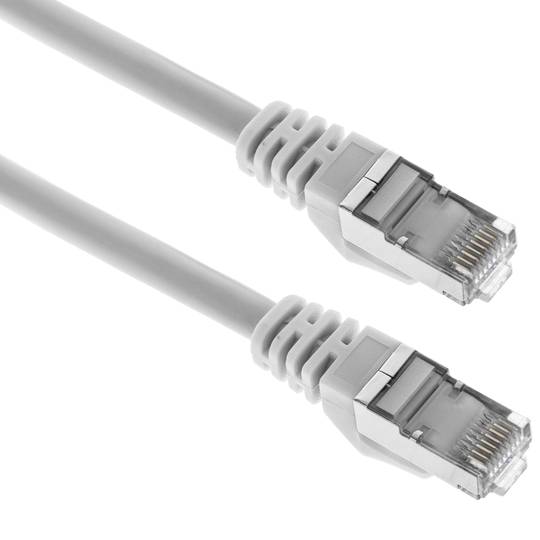 Câble réseau Ethernet LAN FTP RJ45 Cat.6a blanc 25cm