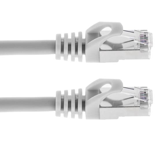 Câble réseau Ethernet LAN FTP RJ45 Cat.6a blanc 25cm