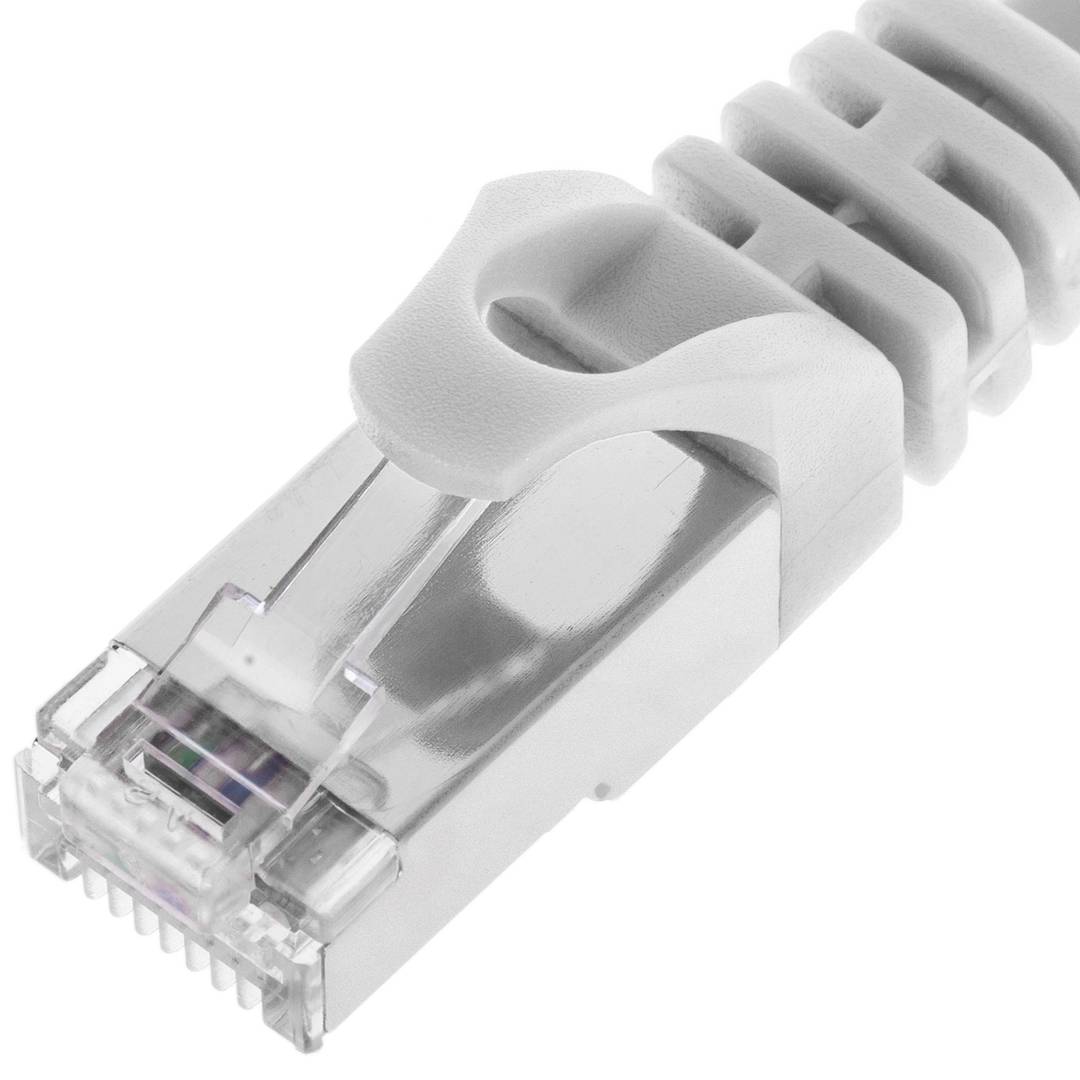 Câble réseau Ethernet LAN FTP RJ45 Cat.6a blanc 25cm