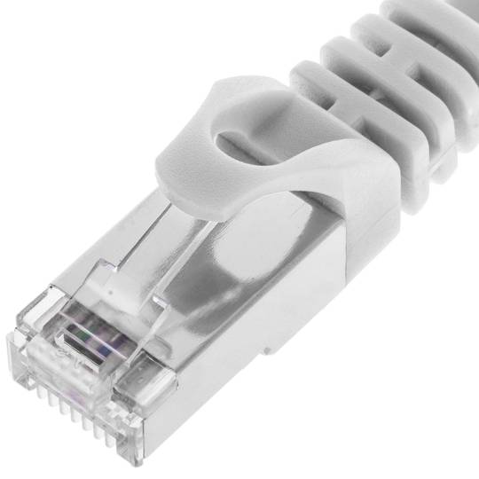 Câble réseau Ethernet LAN FTP RJ45 Cat.6a blanc 25cm