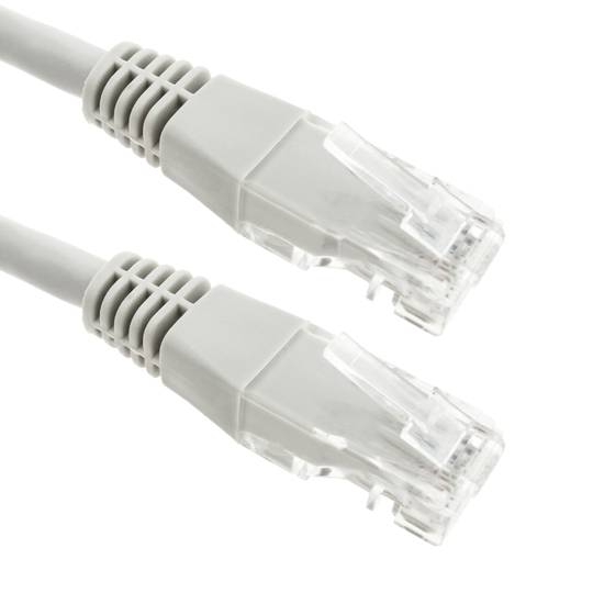 Cable de red ethernet Cat. 6 UTP de 25 m de color gris