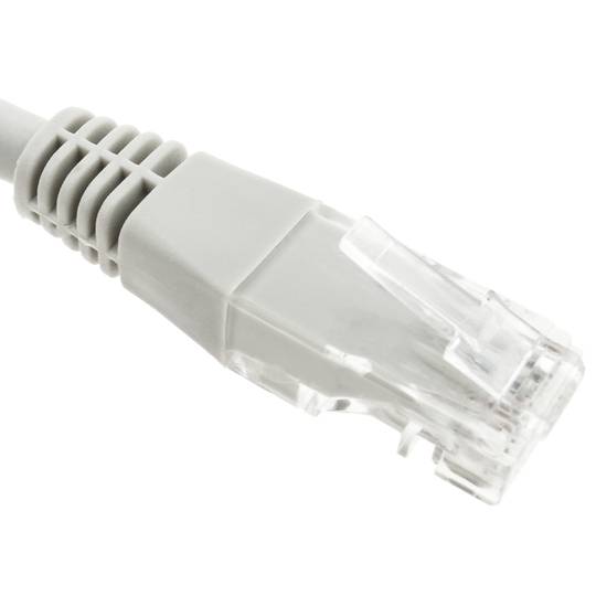 Cable de red ethernet Cat. 6 UTP de 25 m de color gris
