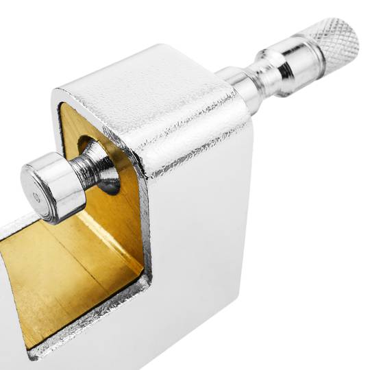 Vorhängeschloss rechteckig aus Stahl und massivem Messing mit Bajonett 60mm