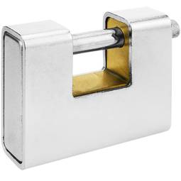 Candado de seguridad rectangular de acero y latón macizo con bayoneta 90mm