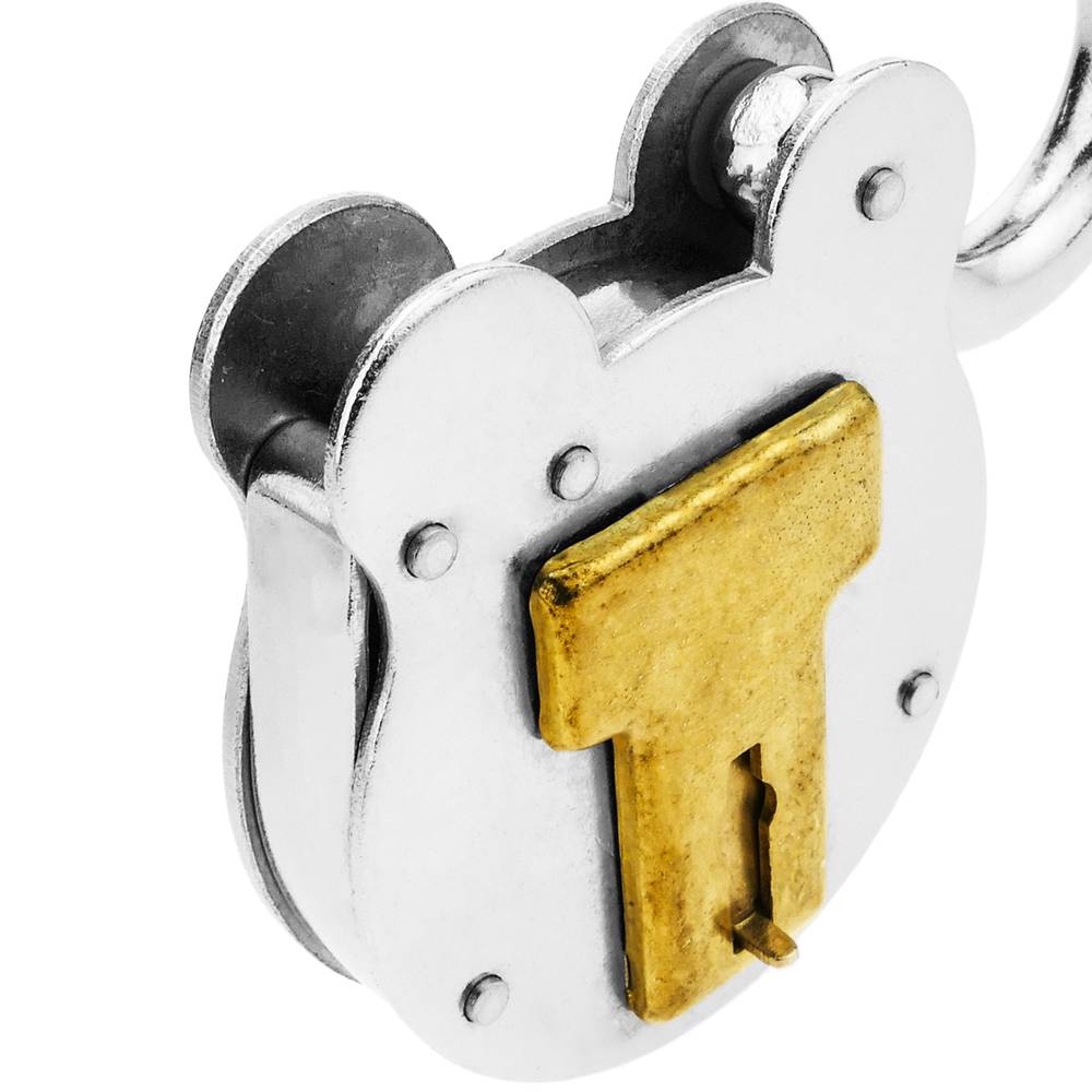 Cadenas de sécurité laiton massif classique style vintage 50mm