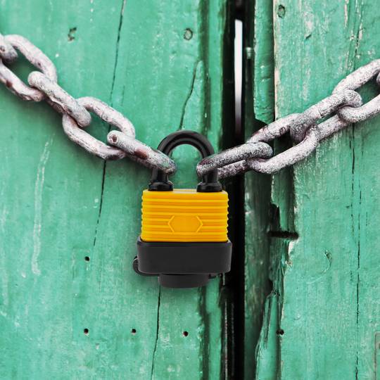 Cadeado de segurança aço com proteção ao ar livre IP44 30mm arco 62mm