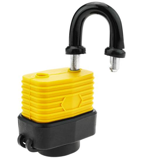 Cadeado de segurança aço com proteção ao ar livre IP44 30mm arco 62mm