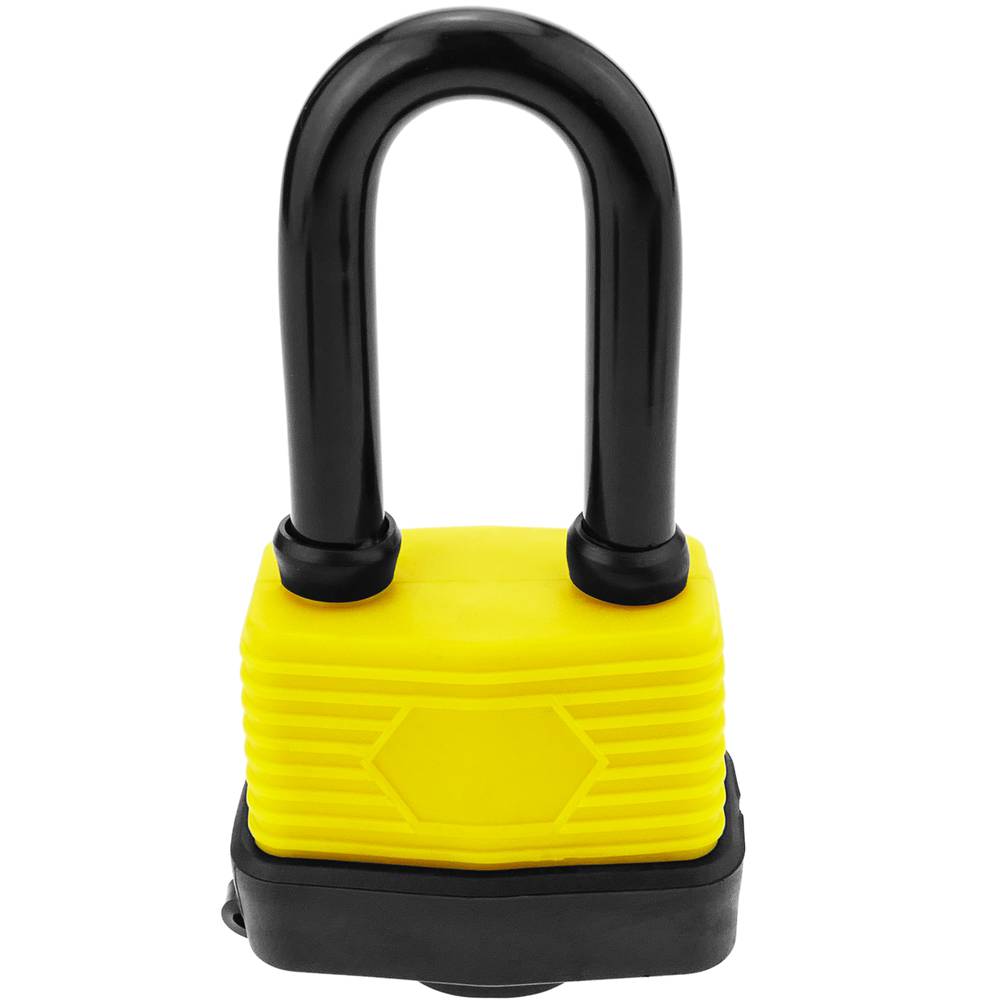 Candado de seguridad acero con protección exterior IP44 30mm arco 62mm