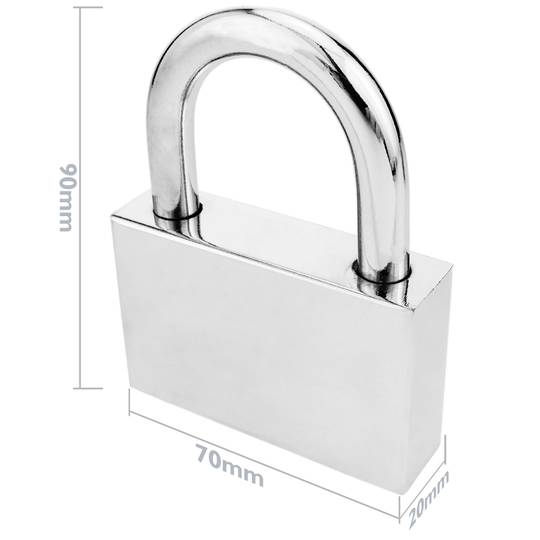 50mm 70mm 90mm Excellent Quality DISCUS Padlock Stainless Steel & 3 Keys 