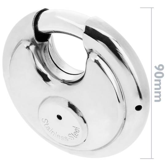 Candado de seguridad redondo de acero inoxidable con bayoneta 90mm