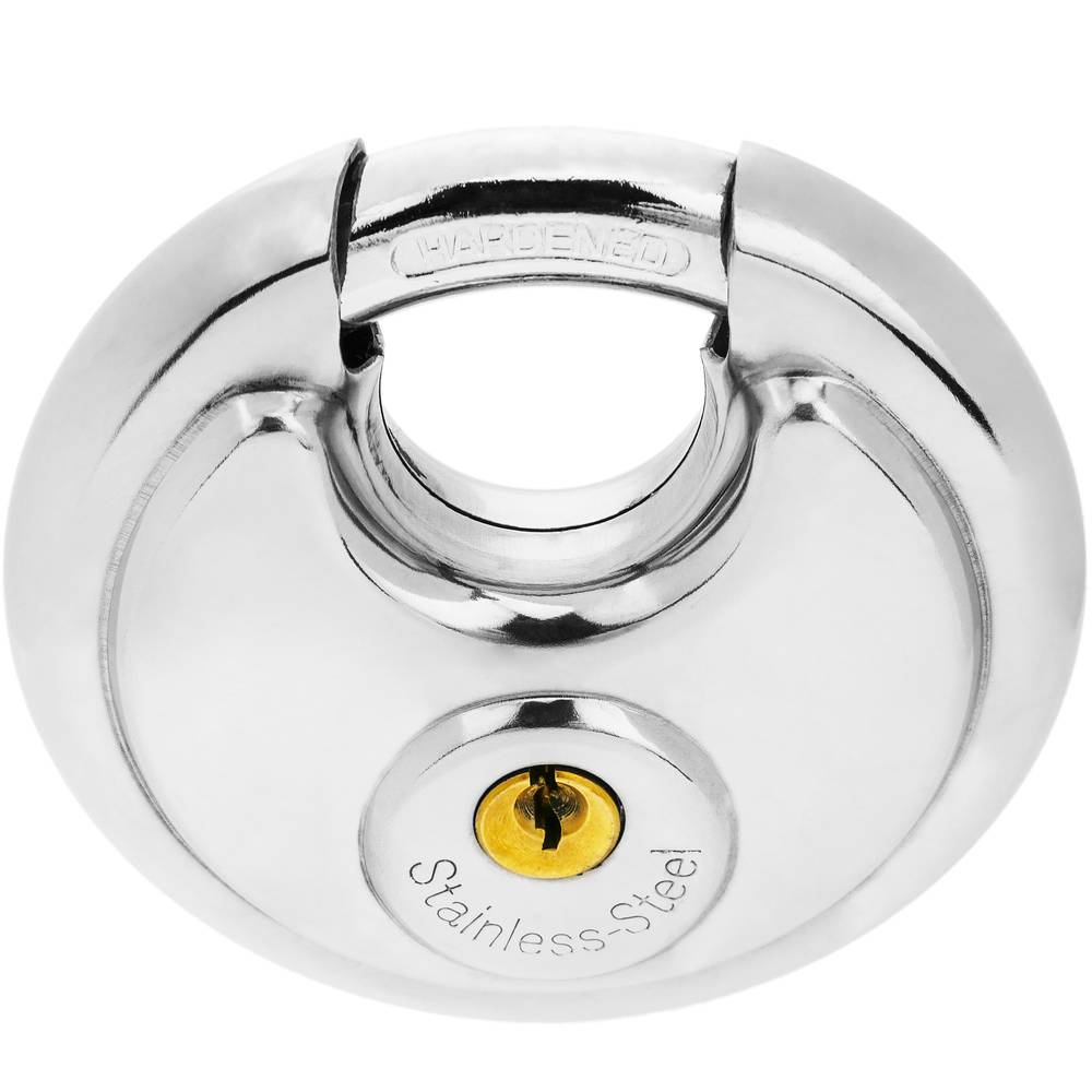 Candado de seguridad redondo de acero inoxidable con bayoneta 90mm