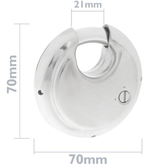 Cadenas de sécurité rond en acier inoxydable avec combinaison à 4 chiffres 70mm